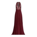 Elie Saab Bead Embroidered and Silk Long Dress in Red featuring  – Luxury Designer Fashion at Luxury Shoes .