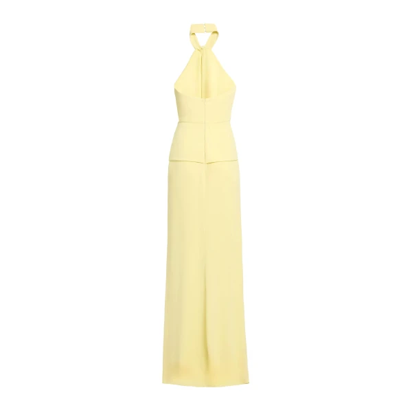 Elie Saab Cady Long Dress in Yellow featuring  – Luxury Designer Fashion at Luxury Shoes .