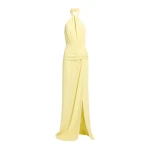 Elie Saab Cady Long Dress in Yellow featuring  – Luxury Designer Fashion at Luxury Shoes .