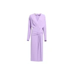 Elie Saab Cady Midi Dress in Purple featuring  – Luxury Designer Fashion at Luxury Shoes .