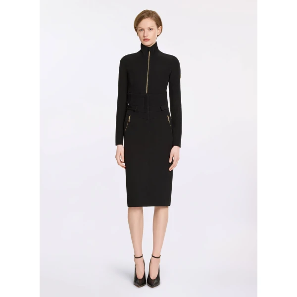 Elie Saab Cady Midi Skirt in Black featuring  – Luxury Designer Fashion at Luxury Shoes .