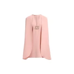 Elie Saab Cape Cady Short Dress in Pink featuring  – Luxury Designer Fashion at Luxury Shoes .