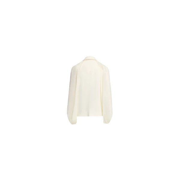 Elie Saab Cord Embellished Crepe and Silk Shirt in White featuring  – Luxury Designer Fashion at Luxury Shoes .
