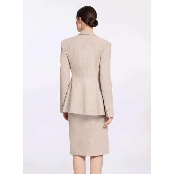 Elie Saab Cotton Canvas Blazer in Neutrals featuring  – Luxury Designer Fashion at Luxury Shoes .