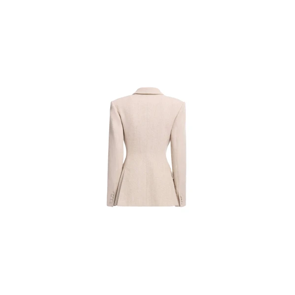 Elie Saab Cotton Canvas Blazer in Neutrals featuring  – Luxury Designer Fashion at Luxury Shoes .