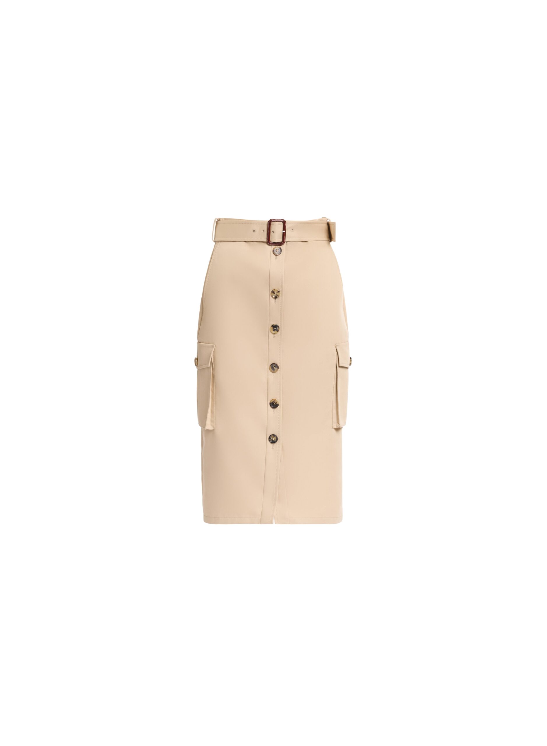 Elie Saab Cotton Drill Midi Skirt Elie Saab Cotton Drill Midi Skirt in Beige featuring – Luxury Designer Fashion at Luxury Shoes .