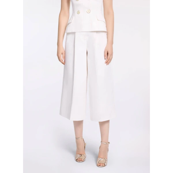 Elie Saab Cotton Piquet Bermuda Shorts in White featuring  – Luxury Designer Fashion at Luxury Shoes .