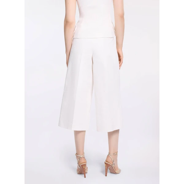 Elie Saab Cotton Piquet Bermuda Shorts in White featuring  – Luxury Designer Fashion at Luxury Shoes .