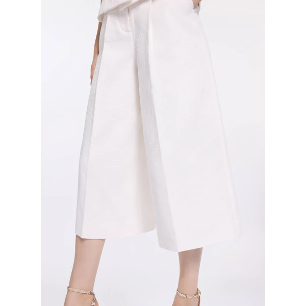 Elie Saab Cotton Piquet Bermuda Shorts in White featuring  – Luxury Designer Fashion at Luxury Shoes .