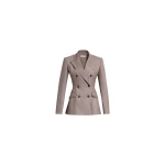 Elie Saab Cotton Twill Blazer in Beige featuring  – Luxury Designer Fashion at Luxury Shoes .