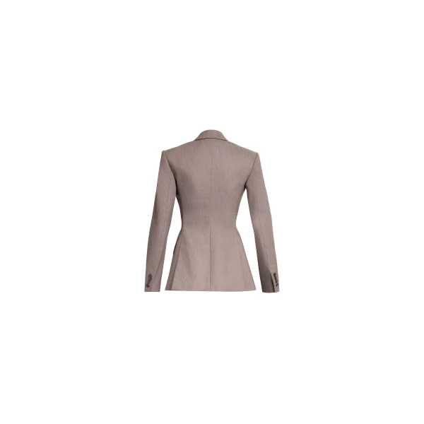 Elie Saab Cotton Twill Blazer in Beige featuring  – Luxury Designer Fashion at Luxury Shoes .