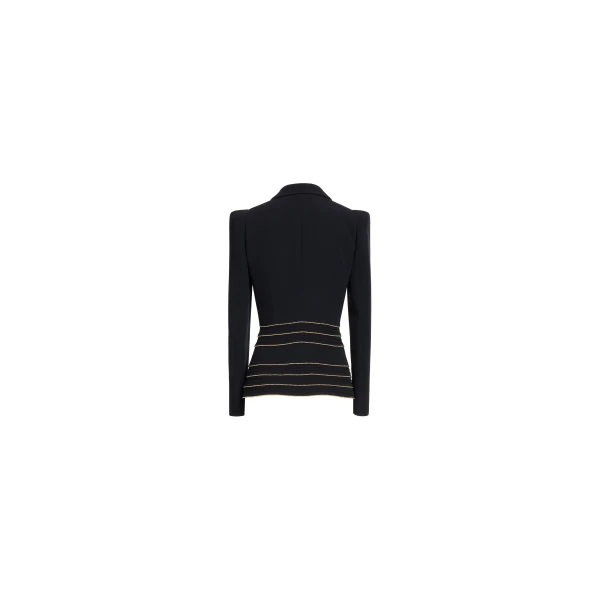 Elie Saab Embellished Cady Blazer in Black featuring  – Luxury Designer Fashion at Luxury Shoes .