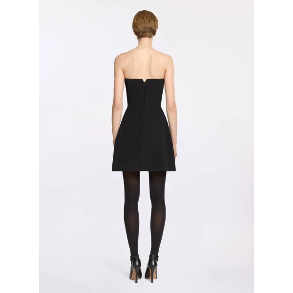 Elie Saab Embellished Cady Short Dress in Black featuring  – Luxury Designer Fashion at Luxury Shoes .