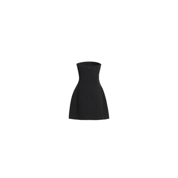Elie Saab Embellished Cady Short Dress in Black featuring  – Luxury Designer Fashion at Luxury Shoes .