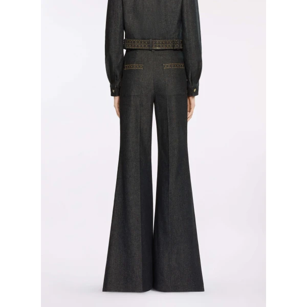 Elie Saab Embellished Denim Pants in Blue featuring  – Luxury Designer Fashion at Luxury Shoes .