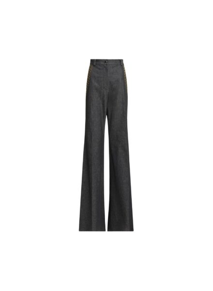 Elie Saab Embellished Denim Pants in Blue featuring  – Luxury Designer Fashion at Luxury Shoes .