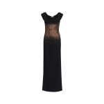 Elie Saab Embellished Knit Long Dress in Black featuring  – Luxury Designer Fashion at Luxury Shoes .