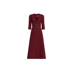 Elie Saab Embellished Wool Midi Dress in Red featuring  – Luxury Designer Fashion at Luxury Shoes .