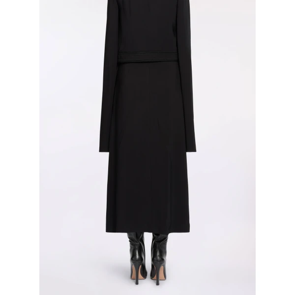 Elie Saab Embroidered Cady Midi Skirt in Black featuring  – Luxury Designer Fashion at Luxury Shoes .