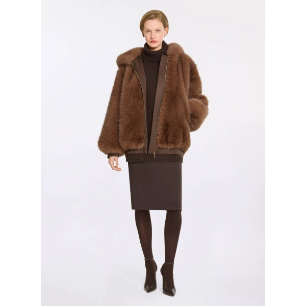 Elie Saab Fur Jacket in Beige featuring  – Luxury Designer Fashion at Luxury Shoes .