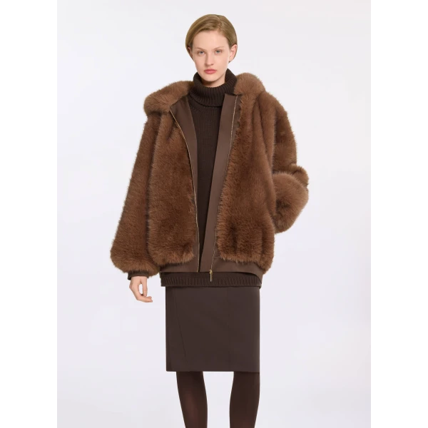 Elie Saab Fur Jacket in Beige featuring  – Luxury Designer Fashion at Luxury Shoes .