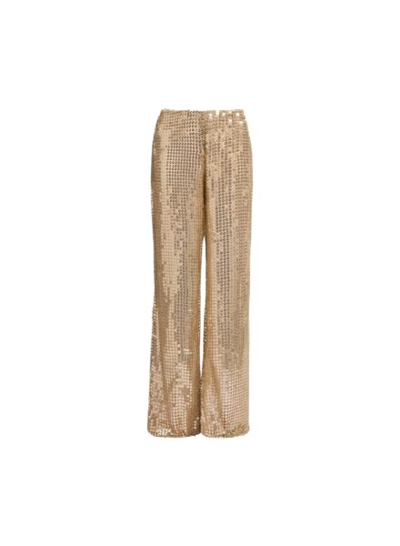 Elie Saab Gold Sequin Pants in Metallic featuring  – Luxury Designer Fashion at Luxury Shoes .