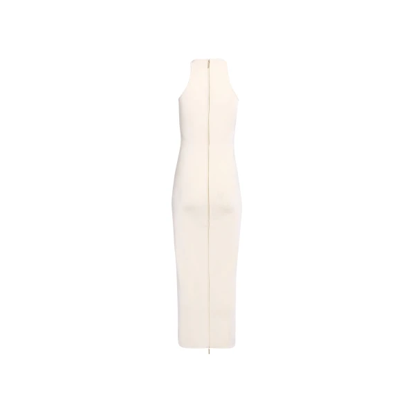 Elie Saab Halter Knit Dress in White featuring  – Luxury Designer Fashion at Luxury Shoes .