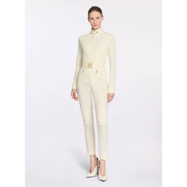 Elie Saab High Neck Jumpsuit in White featuring  – Luxury Designer Fashion at Luxury Shoes .