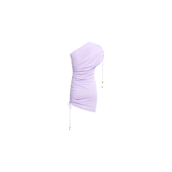 Elie Saab Jersey Short Dress in Purple featuring  – Luxury Designer Fashion at Luxury Shoes .