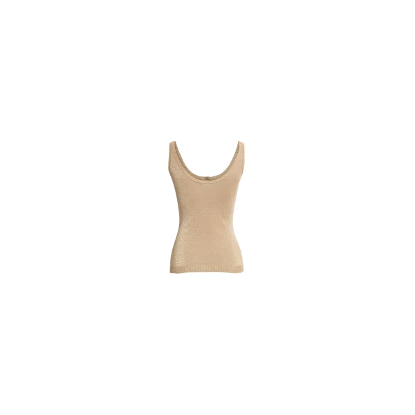 Elie Saab Knit Top in Metallic featuring  – Luxury Designer Fashion at Luxury Shoes .