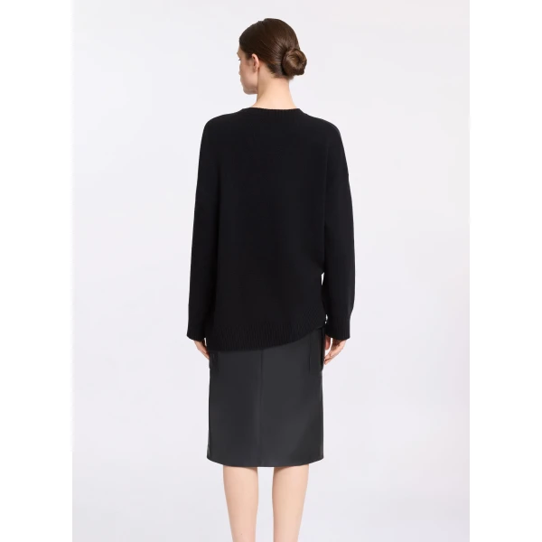 Elie Saab Monogram Embroidered Knit Sweater in Black featuring  – Luxury Designer Fashion at Luxury Shoes .