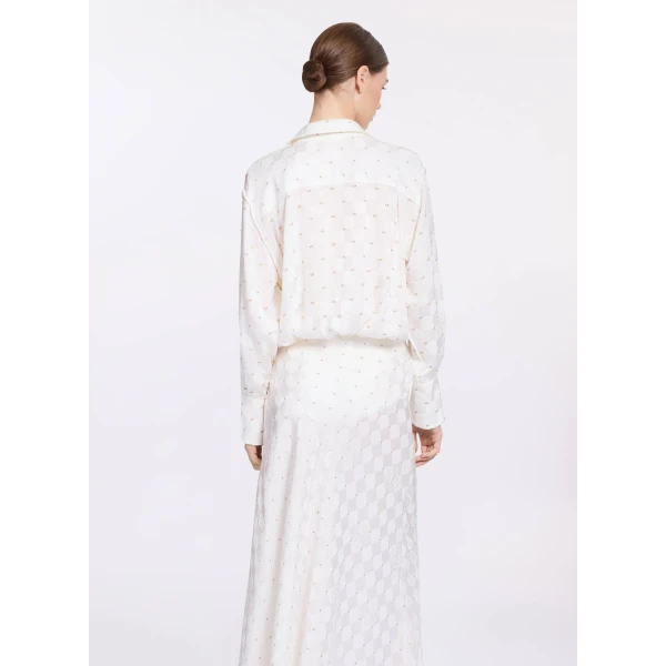 Elie Saab Monogram Jacquard & Lace Bodysuit in White featuring  – Luxury Designer Fashion at Luxury Shoes .