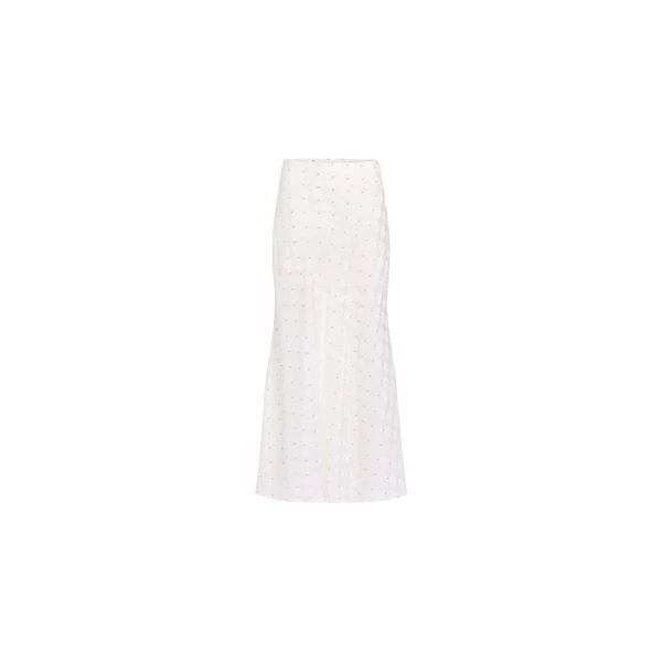Elie Saab Monogram Jacquard Skirt in White featuring  – Luxury Designer Fashion at Luxury Shoes .