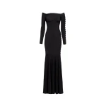 Elie Saab Off-The-Shoulder Knit Dress in Black featuring  – Luxury Designer Fashion at Luxury Shoes .