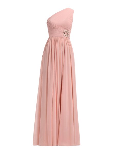 Elie Saab One-Shoulder Silk Long Dress in Pink featuring  – Luxury Designer Fashion at Luxury Shoes .