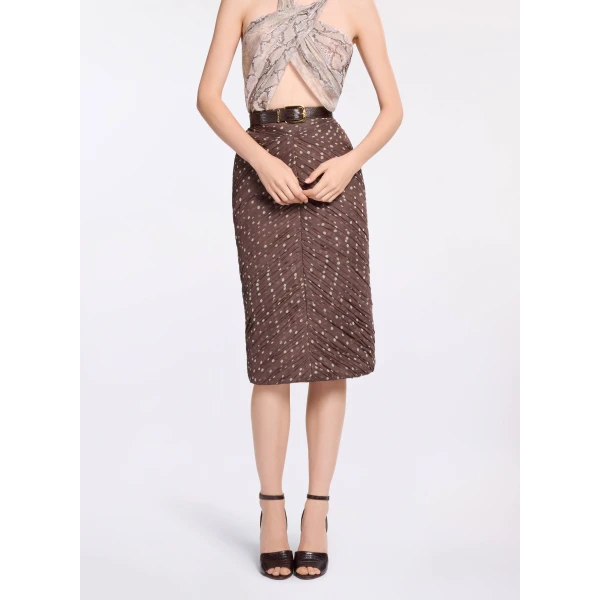 Elie Saab Polka Dot Printed Skirt in Multicolour featuring  – Luxury Designer Fashion at Luxury Shoes .