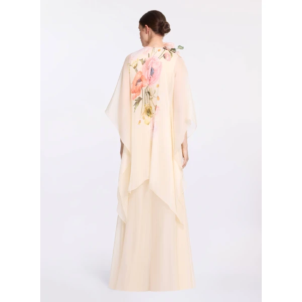 Elie Saab Printed Chiffon Jumpsuit in Multicolour featuring  – Luxury Designer Fashion at Luxury Shoes .