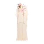 Elie Saab Printed Chiffon Jumpsuit in Multicolour featuring  – Luxury Designer Fashion at Luxury Shoes .