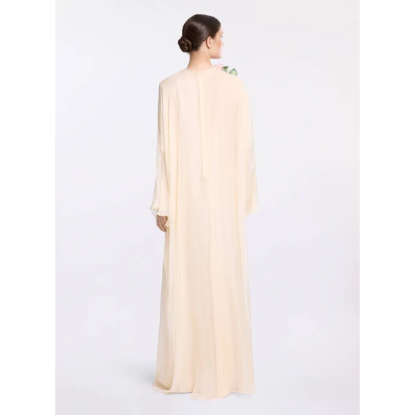 Elie Saab Printed Chiffon Kaftan in Multicolour featuring  – Luxury Designer Fashion at Luxury Shoes .