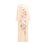 Elie Saab Printed Chiffon Kaftan in Multicolour featuring  – Luxury Designer Fashion at Luxury Shoes .