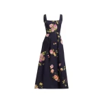 Elie Saab Printed Cotton Midi Dress in Multicolour featuring  – Luxury Designer Fashion at Luxury Shoes .