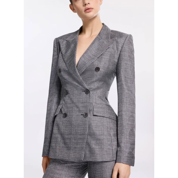 Elie Saab Printed Twill Blazer in Multicolour featuring  – Luxury Designer Fashion at Luxury Shoes .