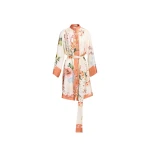 Elie Saab Printed Twill Long Shirt in Multicolour featuring  – Luxury Designer Fashion at Luxury Shoes .