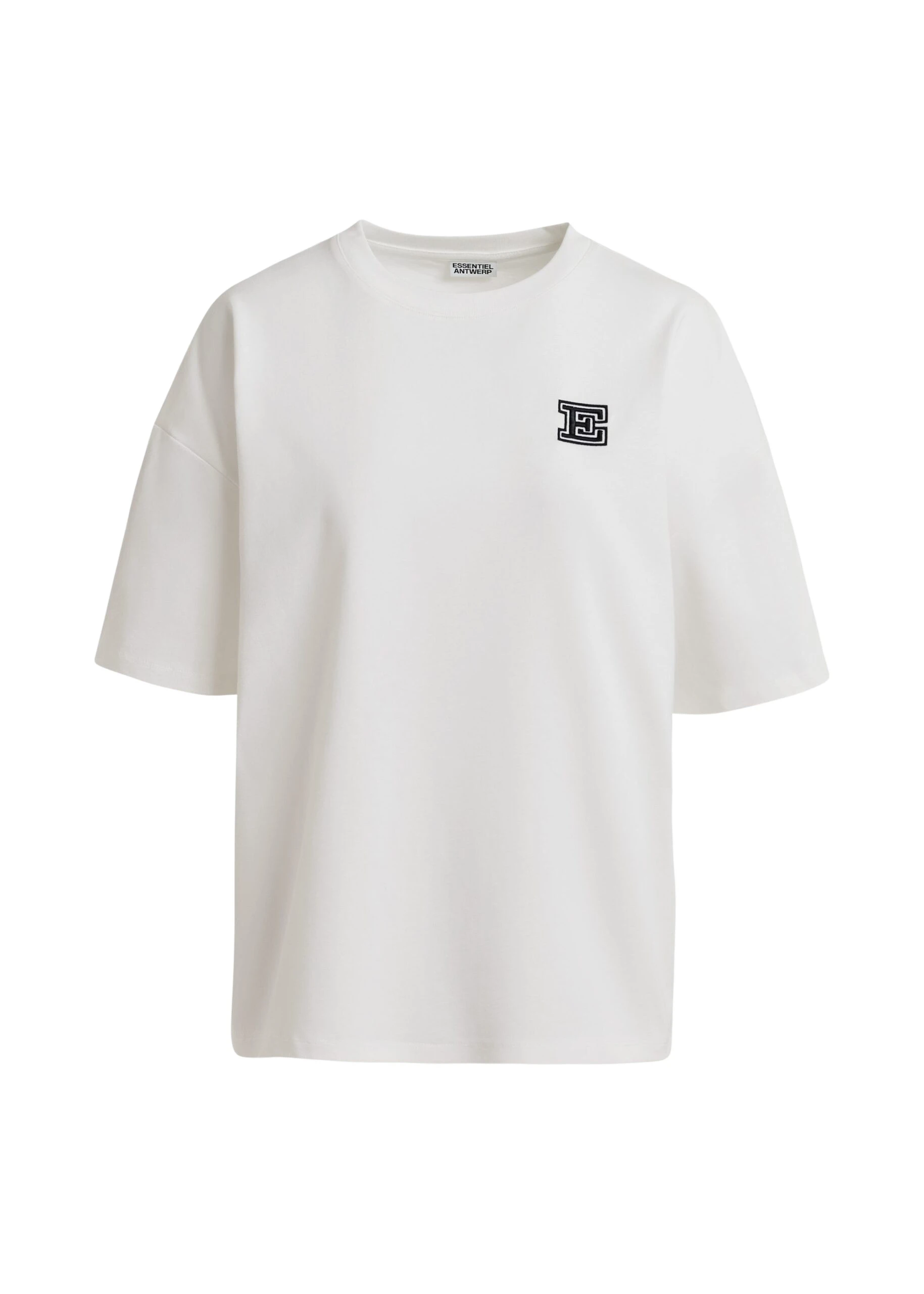 Essentiel-Antwerp-Beige-cotton-T-shirt-with-E-embroidery-scaled69783_nobg Beige cotton T-shirt with 'E' embroidery
