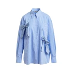 Essentiel-Antwerp-Blue-white-and-black-striped-oversized-cotton-shirt-with-tie-bows-scaled33503_nobg Blue
