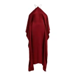 Burgundy halterneck maxi dress with waterfall sides