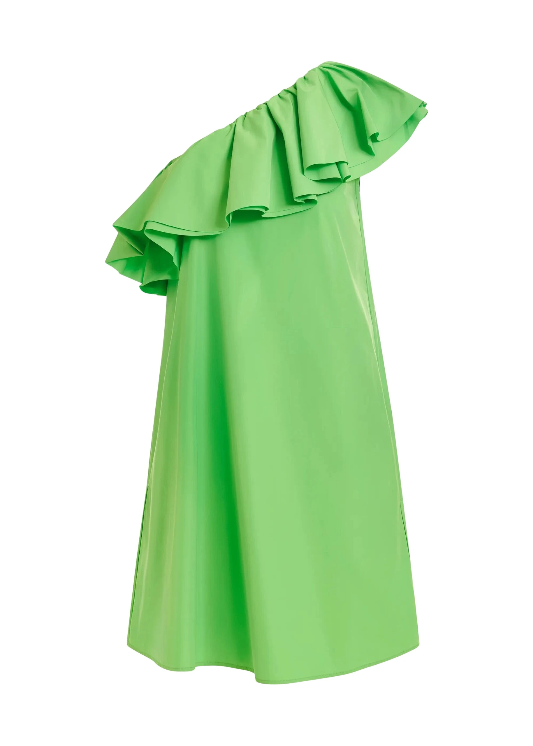Essentiel-Antwerp-Green-one-shoulder-mini-dress-with-ruffle-details-scaled31377_nobg Green one-shoulder mini dress with ruffle details