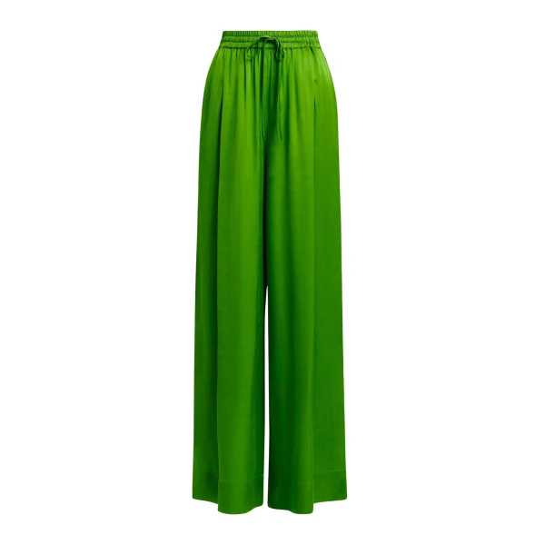 Green wide-leg pants