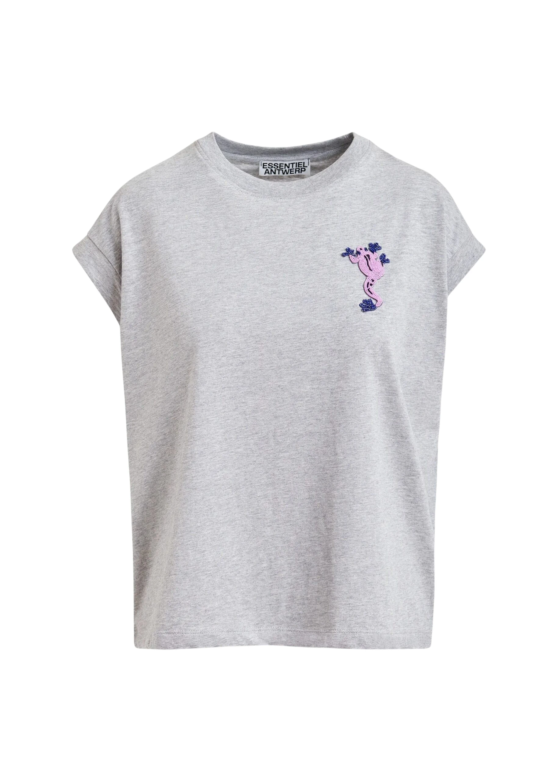Essentiel-Antwerp-Grey-cotton-T-shirt-with-bead-embroidery-scaled18780_nobg Grey cotton T-shirt with bead embroidery