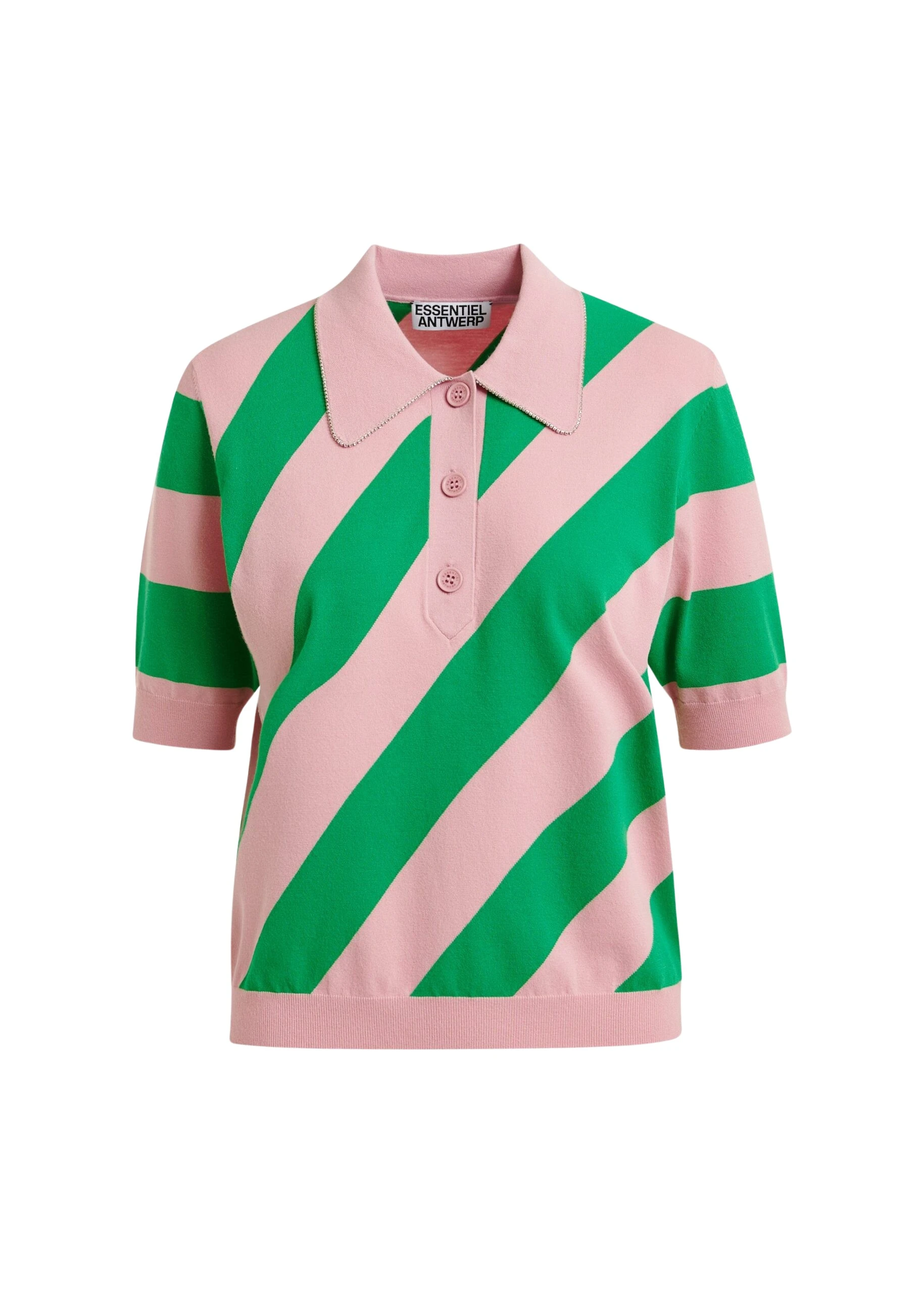 Essentiel-Antwerp-Light-pink-and-green-striped-polo-with-embellished-collar-scaled55218_nobg Light pink and green striped polo with embellished collar